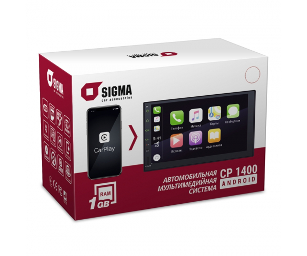 Автомобильная мультимедийная система SIGMA CP-1400 Android CarPlay